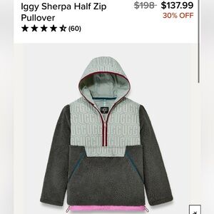 Ugg brand iggy Sherpa half zip pullover